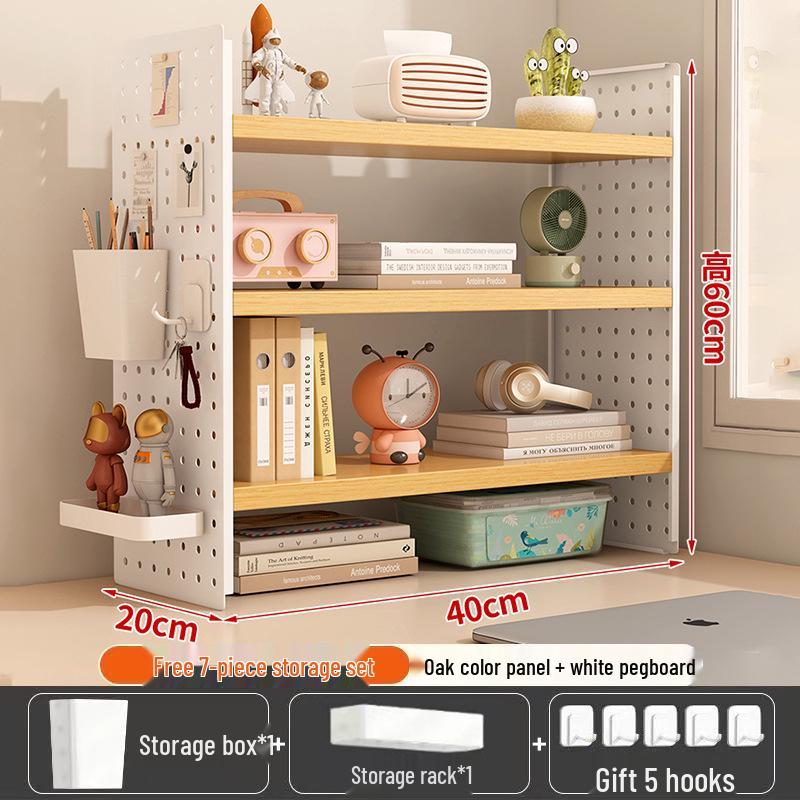 Настольный органайзер для перфорированной доски: Многоярусная стойка для хранения для общежития, дома или офисного стола