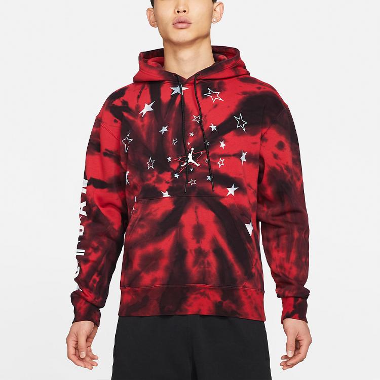 Jordan Мужская толстовка с капюшоном и tie-dye принтом Legacy AJ6, красная DD5226-010