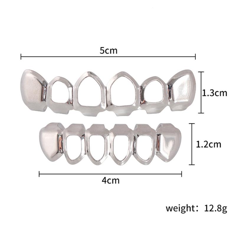 Полый верх и низ Grillz в стиле хип-хоп, костюм для косплея, аксессуар для рэпера, украшение для зубов, подходит для