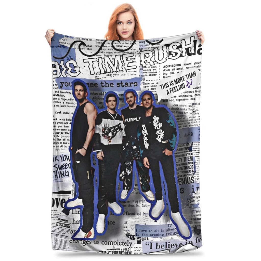 BTR In Real Life Worldwide 2025 Tour Blanket Quality Warm Throw Blanket Winter Kids Outdoor Fluffy Bedspread