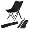 Складной стул Hagiwara Outdoor Chair, алюминиевый, легкий, в комплекте сумка для хранения для кемпинга, черный LOC-4493-BK