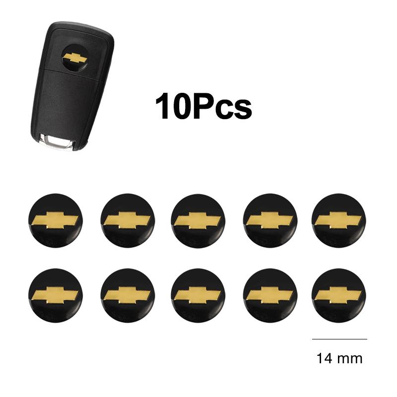 gpefa5 14/16mm Aluminum Car Emblem Key Sticker Accessories For Chevrolet Trax Camaro Aveo Cruze Sonic Silverado Captiva Equinox