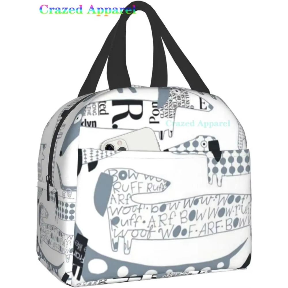 Ucsaxue Dogs I Love My Pet I Love Dachshund Lunch Bag Travel Box Work Bento Cooler Многоразовые сумки для пикника Изолированные сумки
