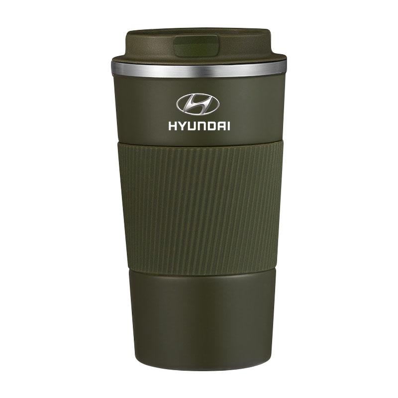 500ml Stainless Steel Coffee Tumbler Thermos Cup Portable Travel Thermal Mug For Hyundai Mistra Lafesta Elantra Accent IX35 I20 I30 Azera Sonata
