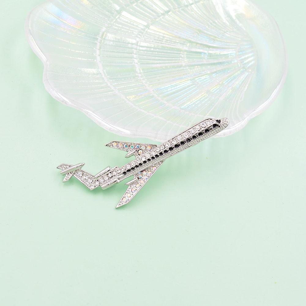 Новое поступление, большие броши в форме самолета со стразами для женщин, аксессуары для пальто, модный дизайн, булавка, высокое качество