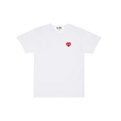 Женская футболка Comme des Garcons Play x Invader Белая женская уличная одежда AZ-T321-051