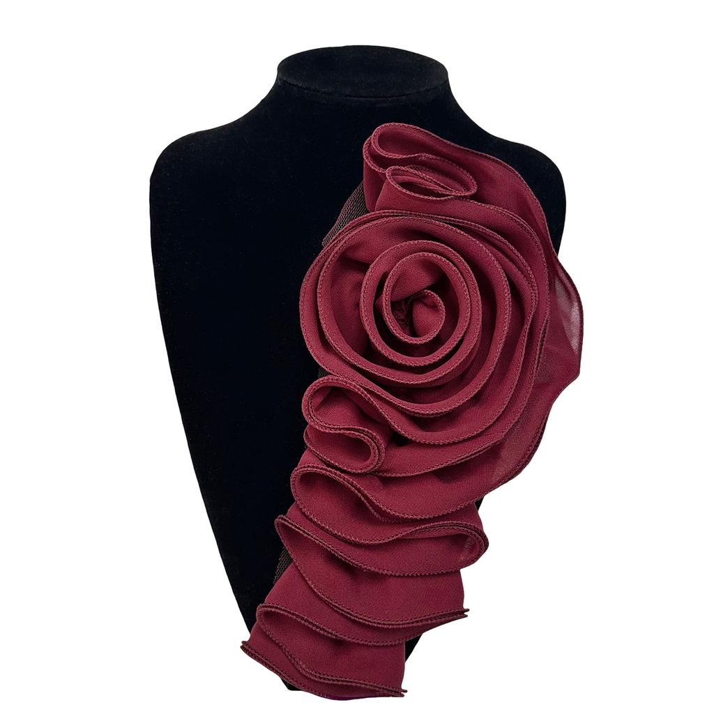 Ручная работа Цветочные аппликации Крафт Материалы для изготовления танцевальных костюмов Волан Край 3D Цветочные нашивки Одежда Пришивная аппликация