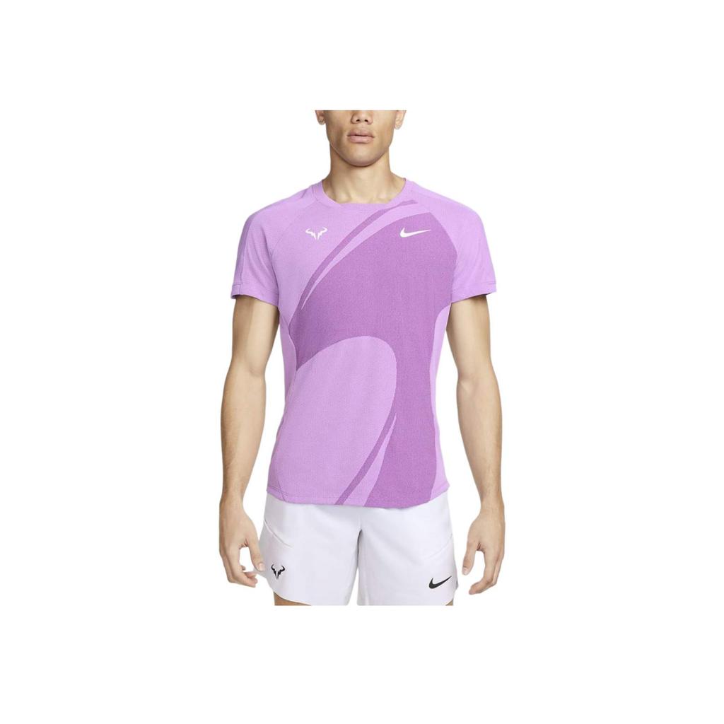 Nike Dri-FIT ADV Rafa Short Sleeve Tennis Tee Men Tops Purple Red DV2878-532