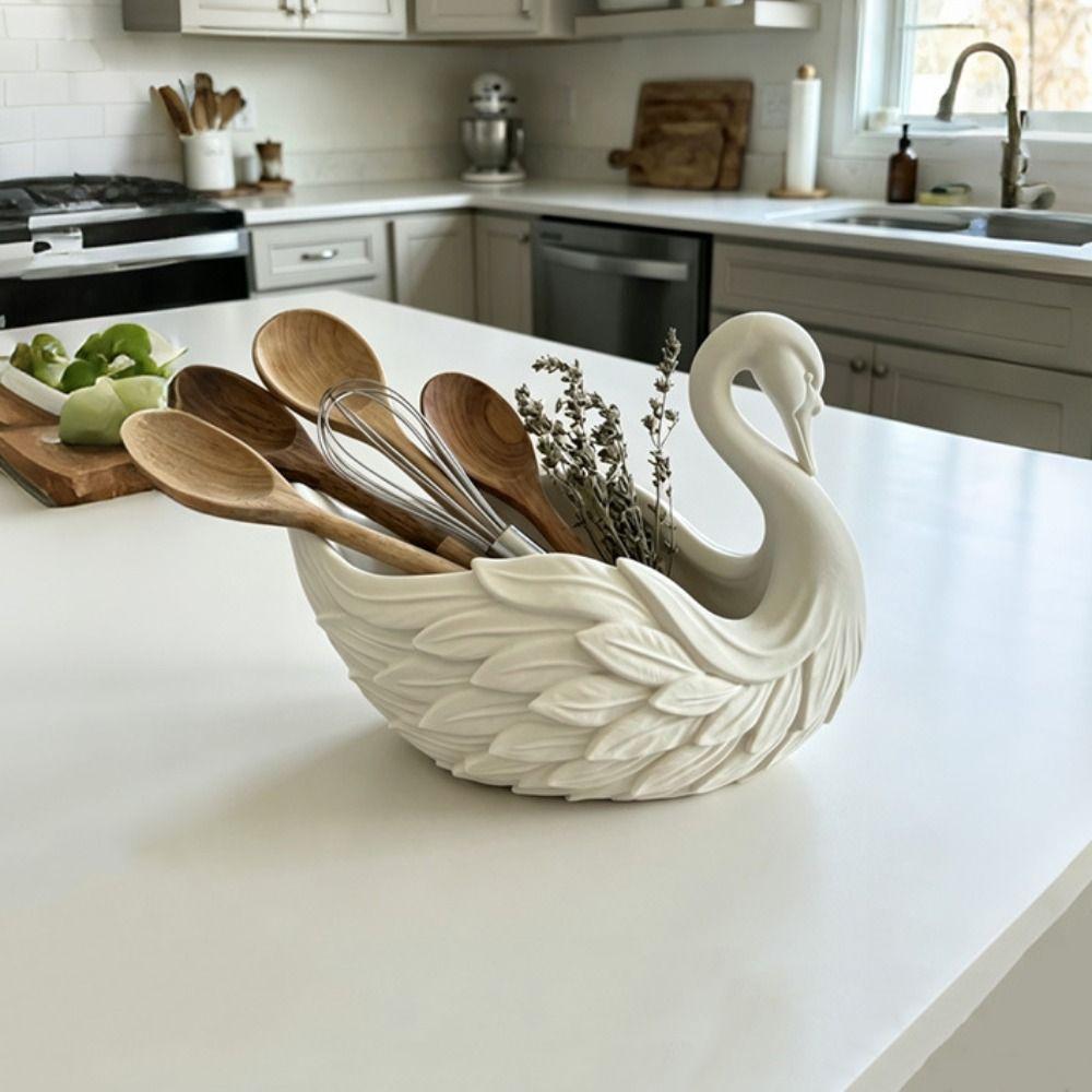 Handmade Swan Shaped Storage Tray Elegant Swan Organizer Swan Shaped Key Holder  Office Decor