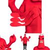 Уникальный красный костюм для выступления в виде лобстера Яркий косплей-наряд для Хэллоуина и тематических праздников