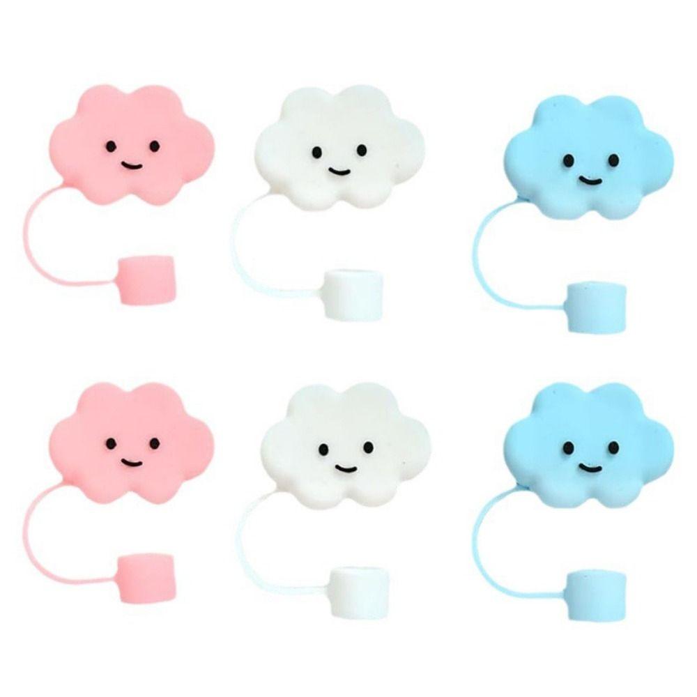 Silicone Straw Covers Cap Anti-Dust Straw Topper Caps  for Travel Hiking