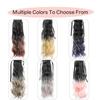 Синтетический конский хвост, длинный, с водной рябью, конский хвост, накладные волосы, термостойкий конский хвост, черный градиент, серый для женщин