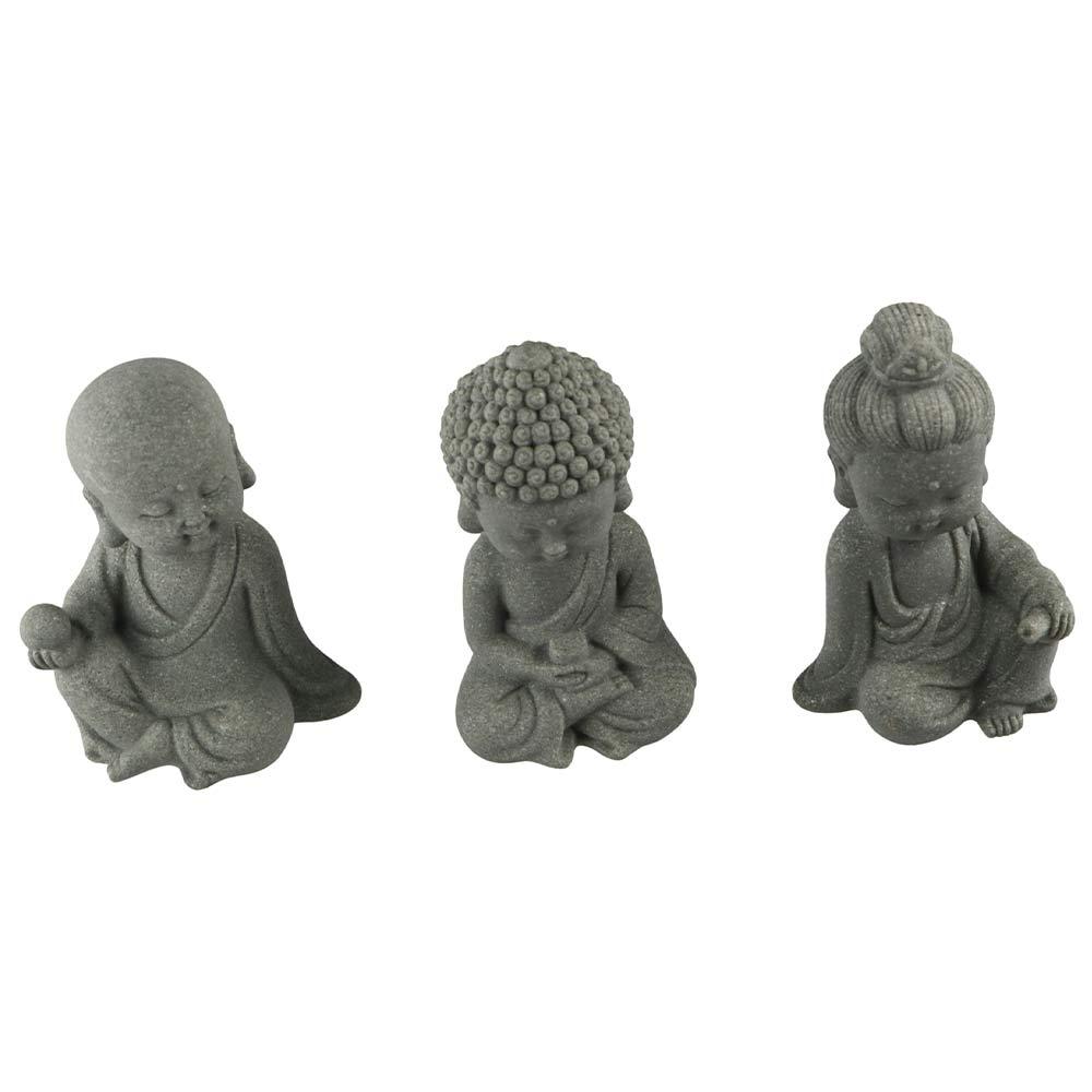 Sandstone Aquarium Buddha Statues Mini Dolls Buddha Statue Little Monk Figurine Car Dashboard