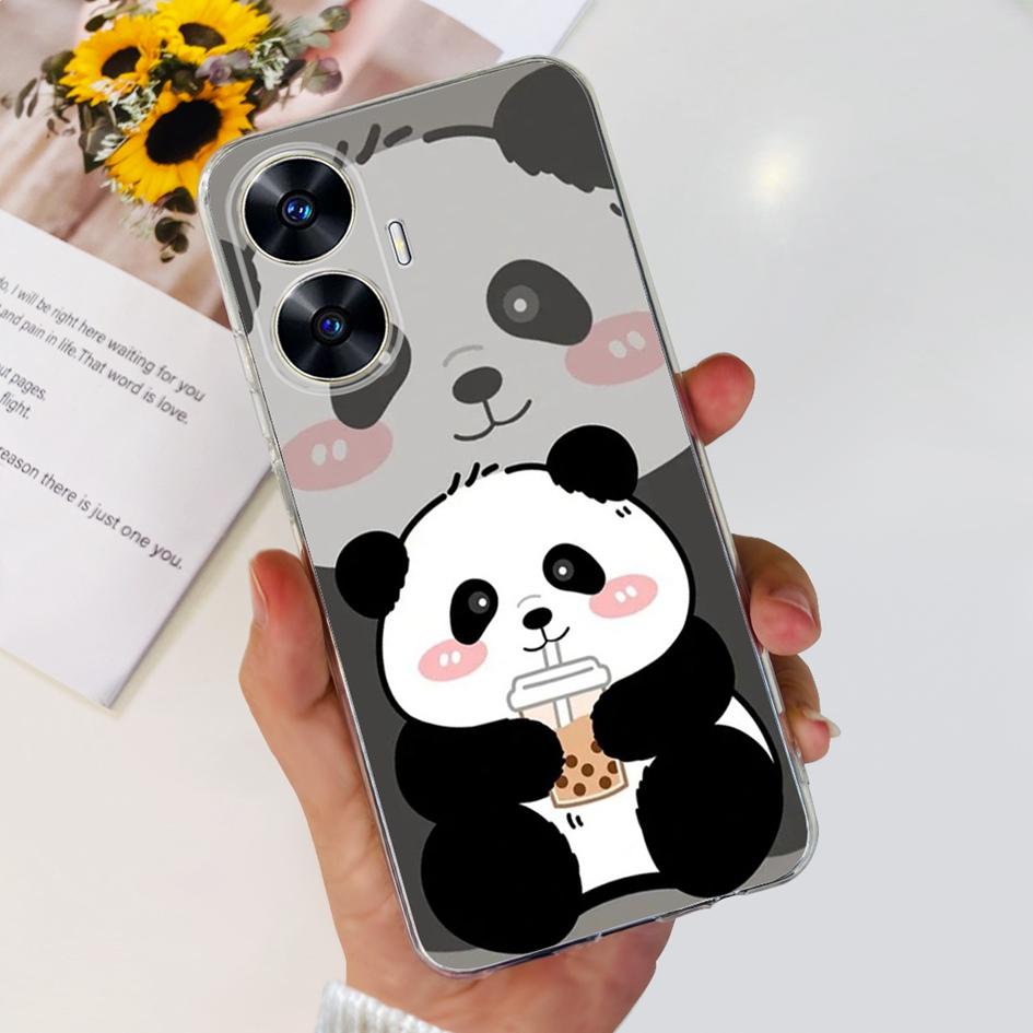 Чехол для Realme C55 RMX3710 Прозрачная крышка Модные узоры Мягкие силиконовые чехлы для телефона Для Realme C55 4G C 55 RealmeC55 Fundas