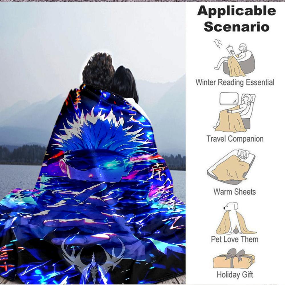 1Pc Dark Hero'S Rise Blanket Soft And Comfortable Casual Warm Camping Travel Christmas Halloween Xmas Gift M92826