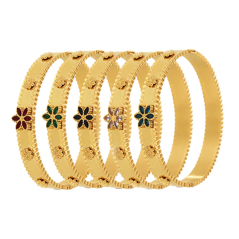 Браслет из циркония в форме снежинки на колесе обозрения с позолотой 18 карат