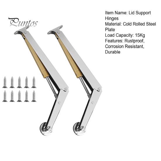 Петли для поддержки крышки, петли для ящиков для кровати, грузоподъемность 15 кг, нержавеющие, регулируемый угол, простая установка, комплект петель для поддержки с газовым подъемником