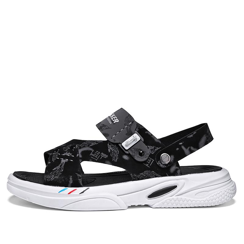 Мода Мода Мужские Сандалии Нескользящие Износостойкие Мужские Домашние и Уличные Тапочки Мягкие и Удобные Пляжная Обувь Мужские Сандалии Два Способа Носить