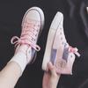 Модная женская обувь Высокие милые розовые парусиновые туфли для женщин Летний ретро-стиль Студенческие универсальные женские кеды zapatos de mujer