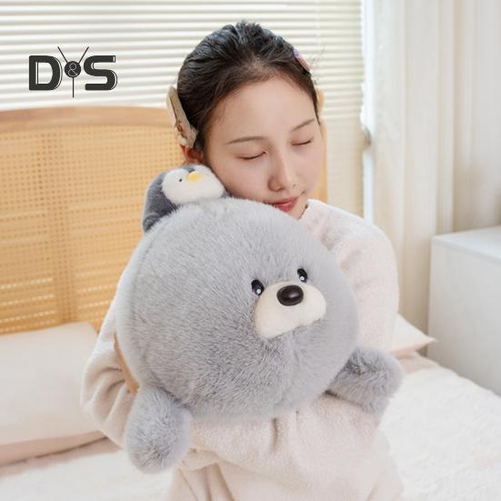 Мягкая плюшевая кукла «Морской лев», плюшевая игрушка «Морской лев» 50 см, очаровательный пушистый пингвин и игрушка «Морской лев» для детей, мальчиков и девочек