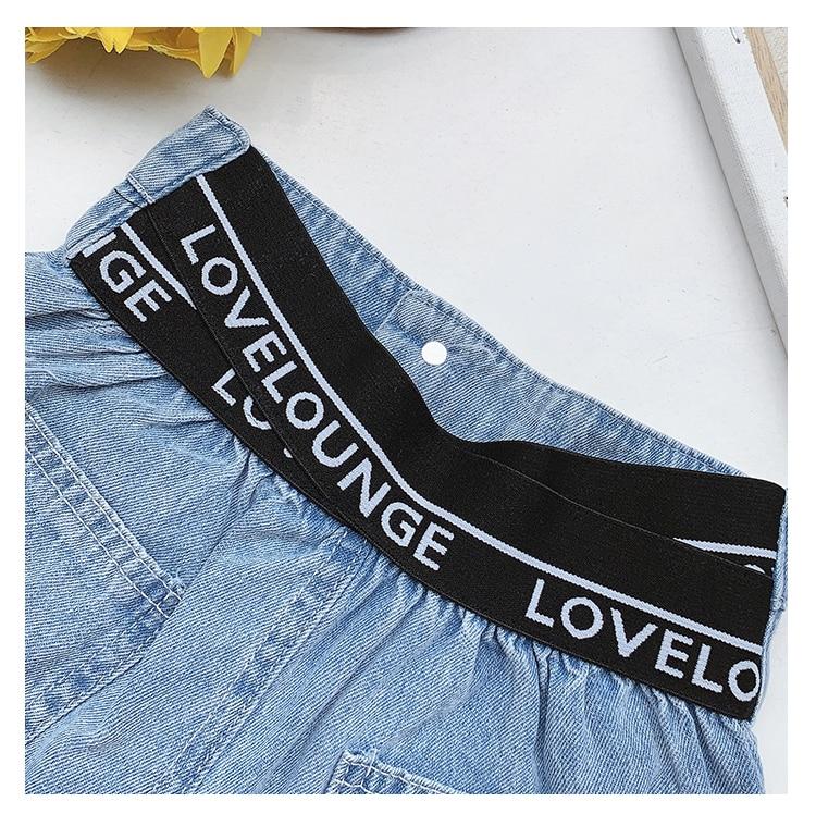 Комплект одежды NGirls, летние укороченные топы для девочек, футболка + джинсовые шорты, комплект из 2 предметов, одежда для девочек, одежда для маленьких девочек 4–12 лет