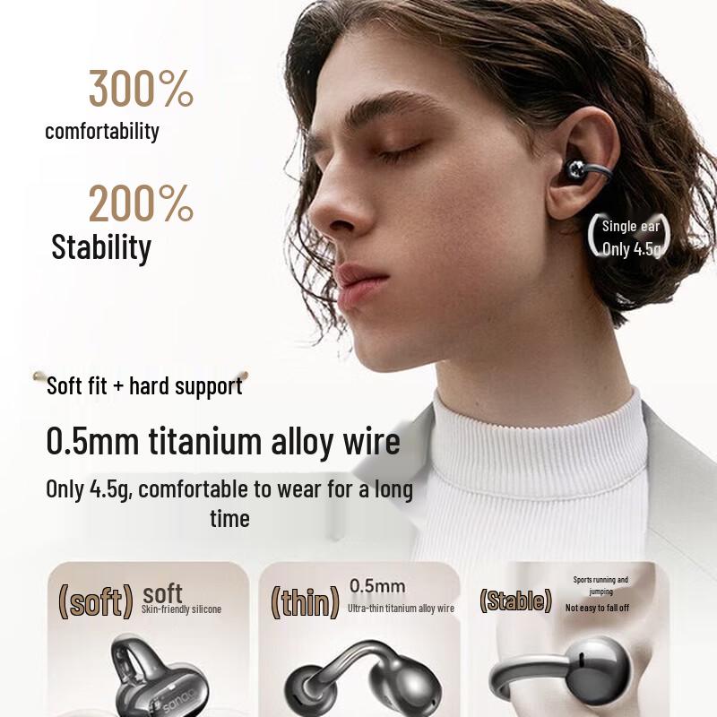 SANAG S8S AI Открытые беспроводные Bluetooth-наушники с зажимом на ухо