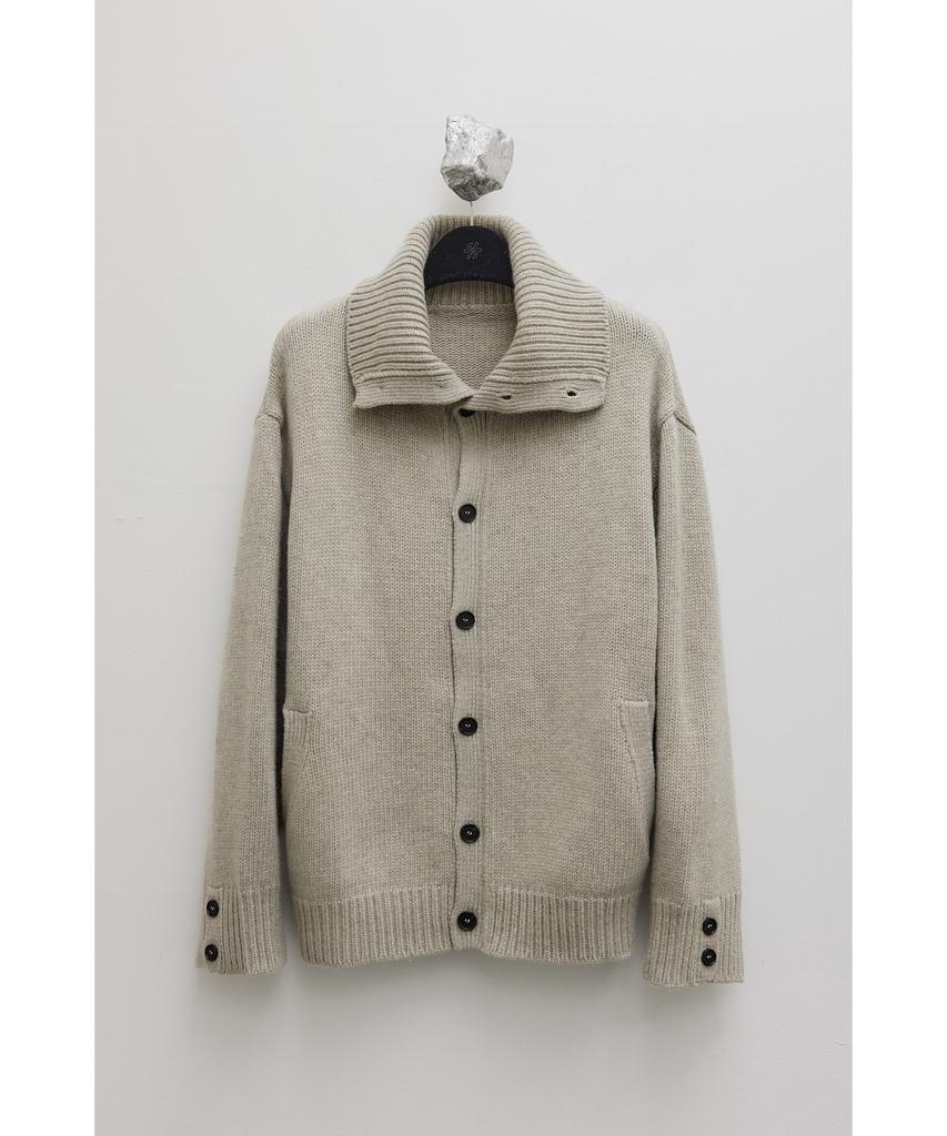 YOUTH Heavy-Weight Knit Cardigan - Melange Beige