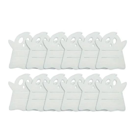 12Pcs Halloween Bat Spoon Fork Holder Spooky Pumpkin Skeleton Ghost Spider Black Cat Cutlery Felt Cover Holiday Party Dining Table Decoration