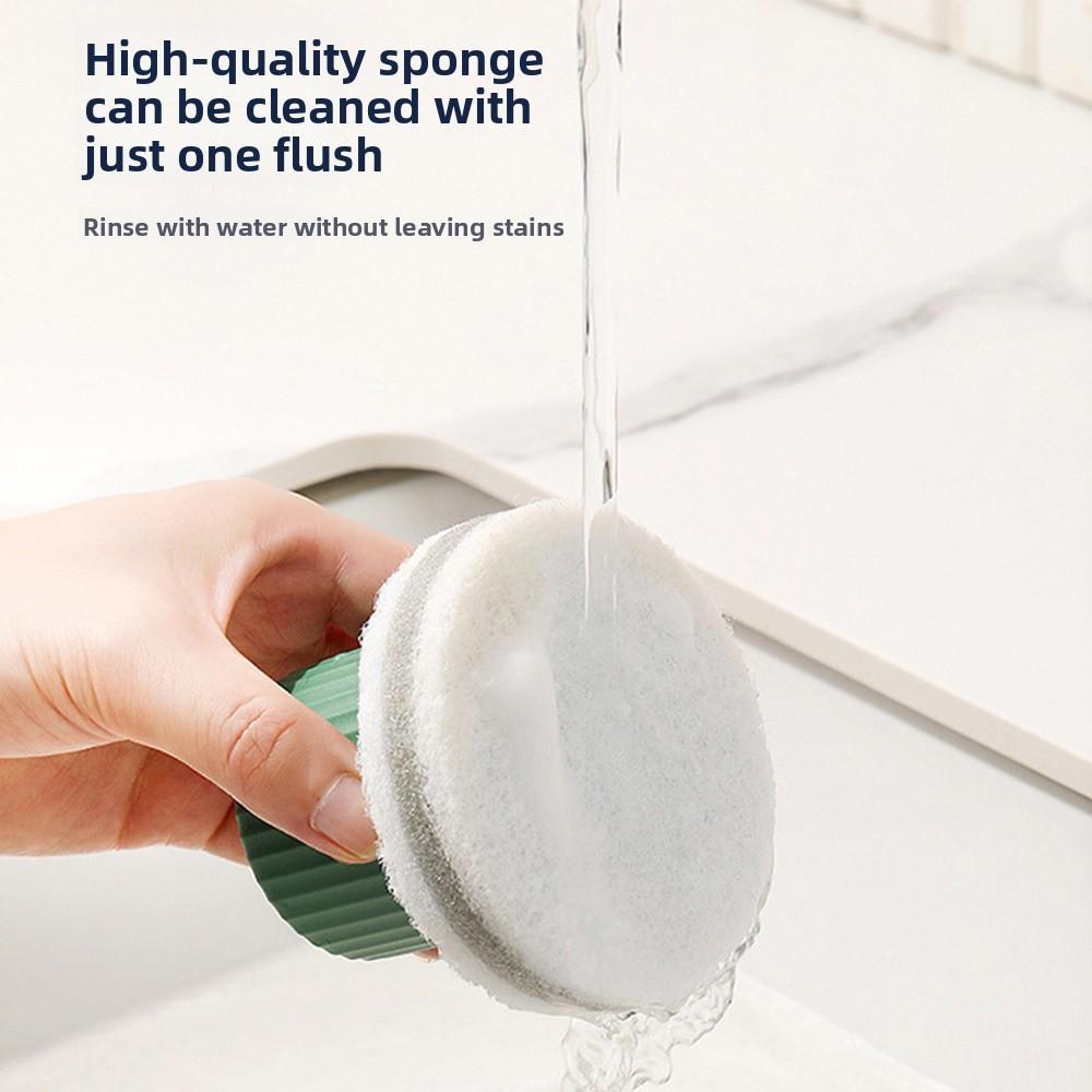 Multi-Surface Wash Basin Brush Sponge Head Bathroom Sink Brush Washing Pot Brush Bathroom Cleaning