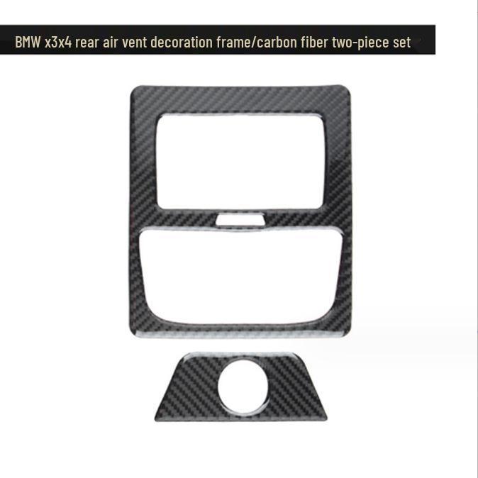 Carbon Fiber Rear Air Vent Panel Decoration for 2018-2019 BMW X3/X4