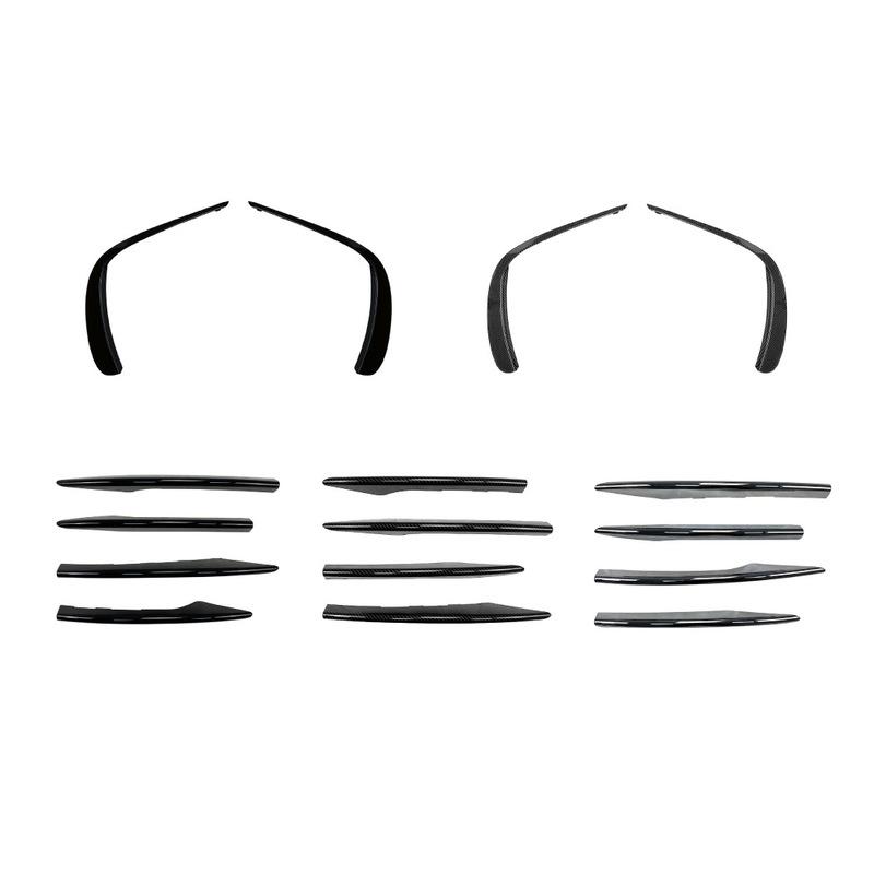 For Mercedes-Benz E-Class W213 C238 E260 E300 E53  + AMG Front Air Knife Grille Modification Body Kits Cars Accessories