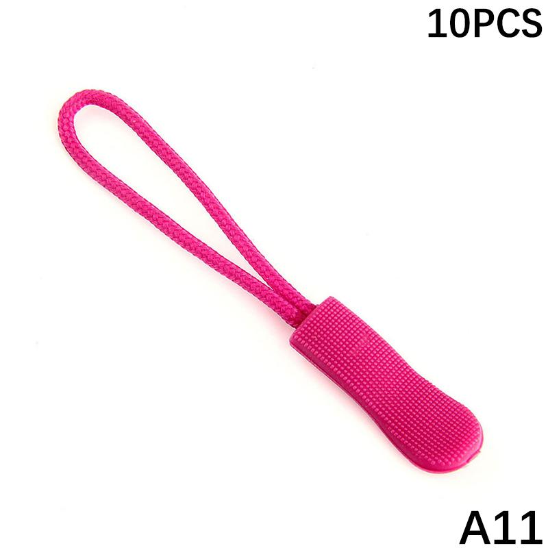 10 Pcs Zipper Pull Puller End Fit Rope Tag Replacement Clip Broken Buckle Fixer Zip Cord Tab Travel Bag Suitcase Tent
