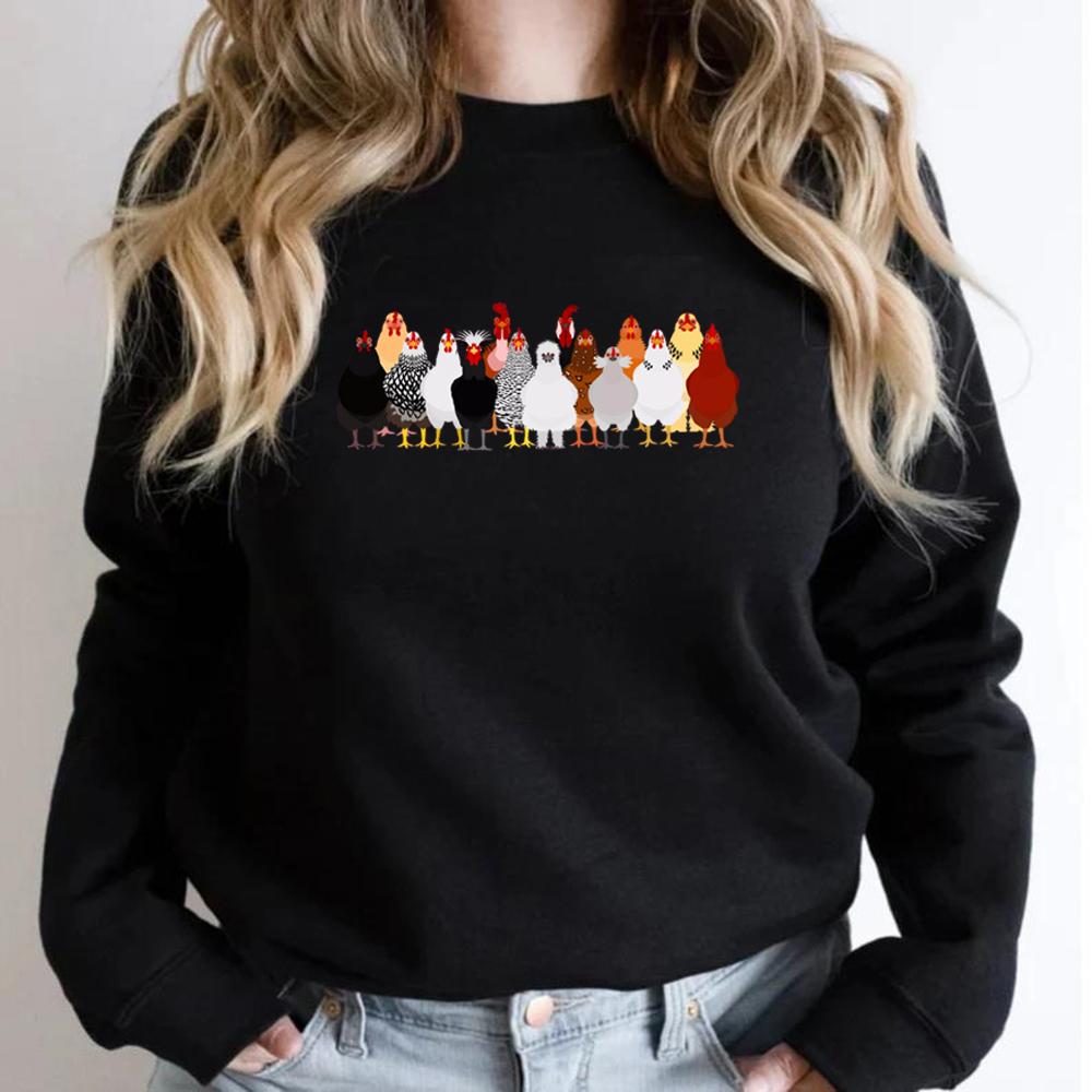 Куриная толстовка Куриная толстовка на День матери Женская толстовка с курицей Свитер с животными Забавные фермерские пуловеры Фермерская толстовка с капюшоном