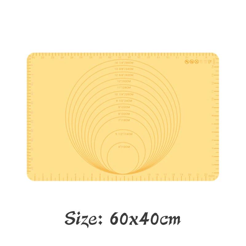 60*40см Антипригарный Силиконовый Коврик для Выпечки Коврик Лист для Выпечки Коврик для Раскатывания Теста Коврик для Выпечки Печенья Макарон Инструменты для Кондитера Кухонные Гаджеты