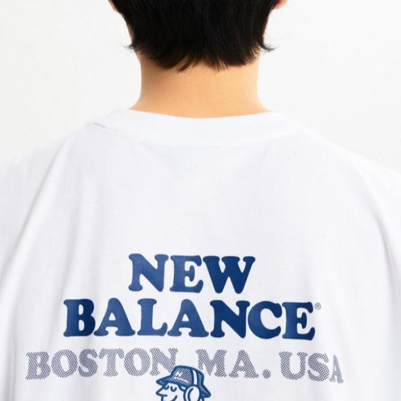 New Balance Футболка Nqj Nbnee21523 10 Uni Nb BOy BOstOn с коротким рукавом O