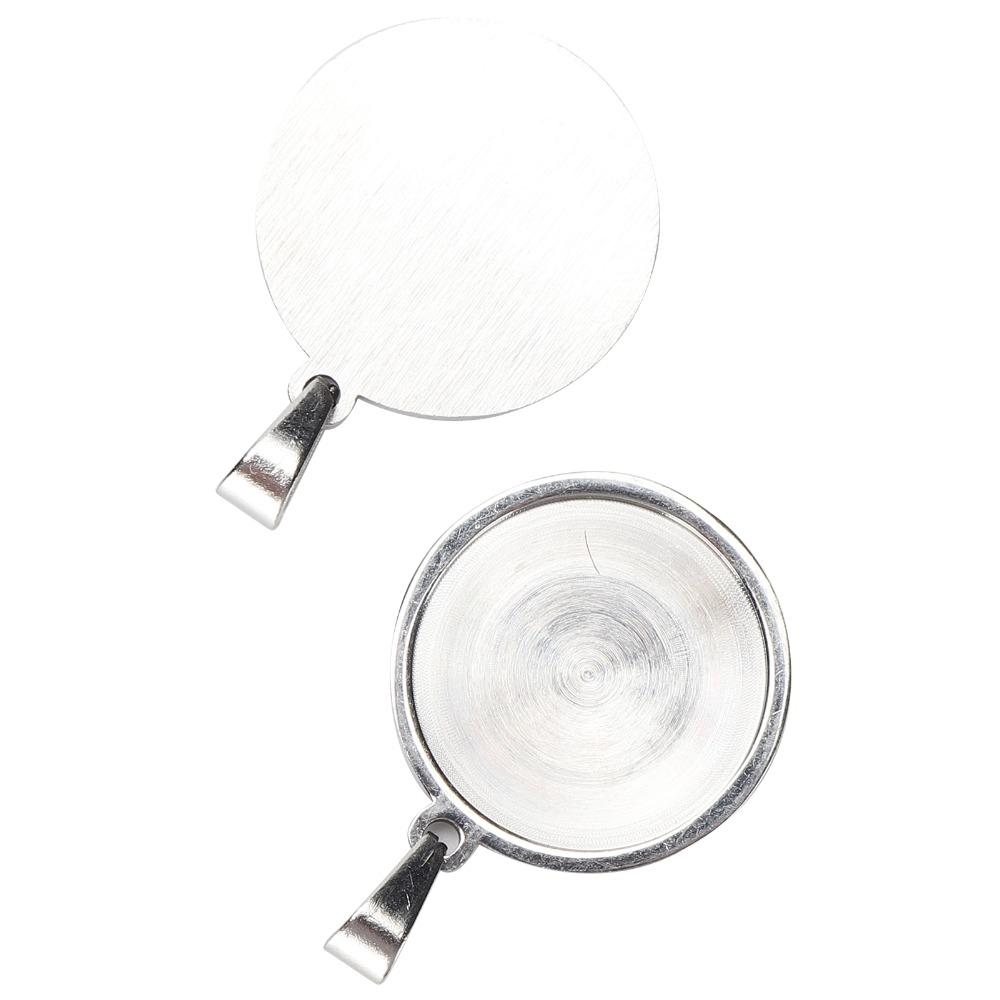 10pcs 20mm Size Round Pendant Tray Round Shape Blank Pendant Tray Custom Jewelry