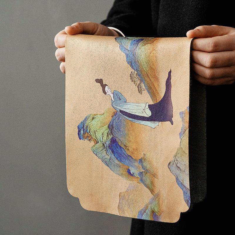 Китайский стиль Китайское чайное полотенце Скатерть Коврик Древняя живопись Водонепроницаемый Впитывающий Стол Чайная ткань Аксессуары для чайного набора Новый