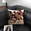Classic FFriends TV Show Cushion Cover Natural Linen Organic Fabric DoubleSided Printing Sofa Home Decor Gift Pillow Case