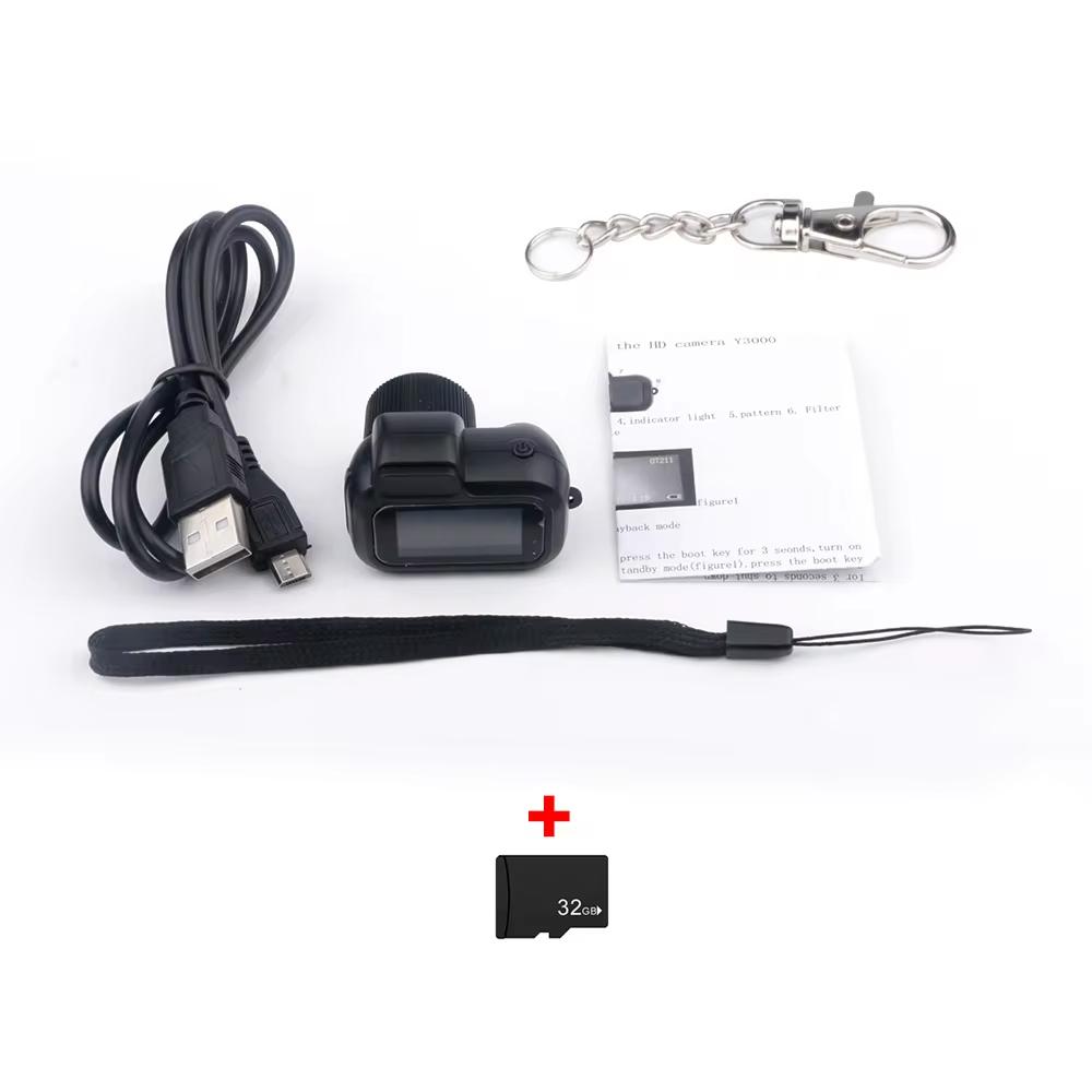 Мини камера с экраном для дома и спорта в помещении, на открытом воздухе, HD 1080p, портативная винтажная очень маленькая видеокамера, видеорегистратор с поддержкой TF-карты