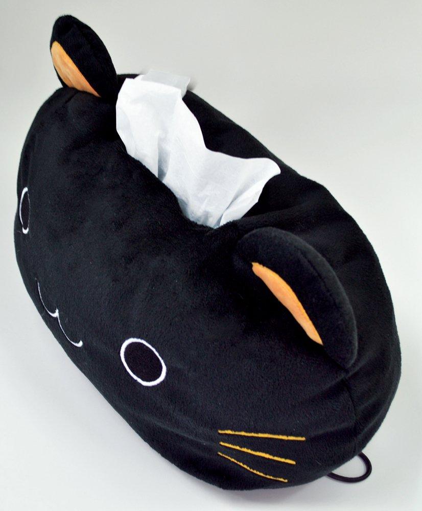Kojima Tsusho Cat Face Tissue Black 30cm x 20cm x 18cm Cover, Cat,