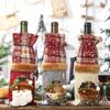 1PC Year Xmas Gift Home Decor Christmas Decoration Santa Claus Wine Bottle Cover Bags Elk Snowman
