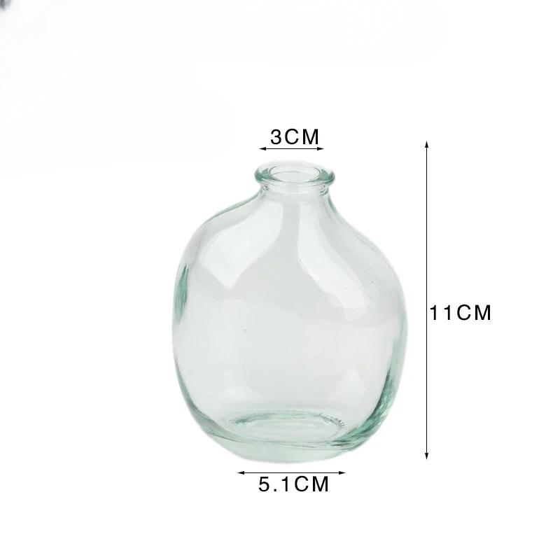 Nordic Transparent Glass Vase Small Irregular Hydroponic Vases Fresh Flowers Green Plants Flower Arrangement Ornaments