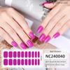 New Solid Color Simple Semi-cured Nail Stickers 20 Finger Gel Nail Stickers