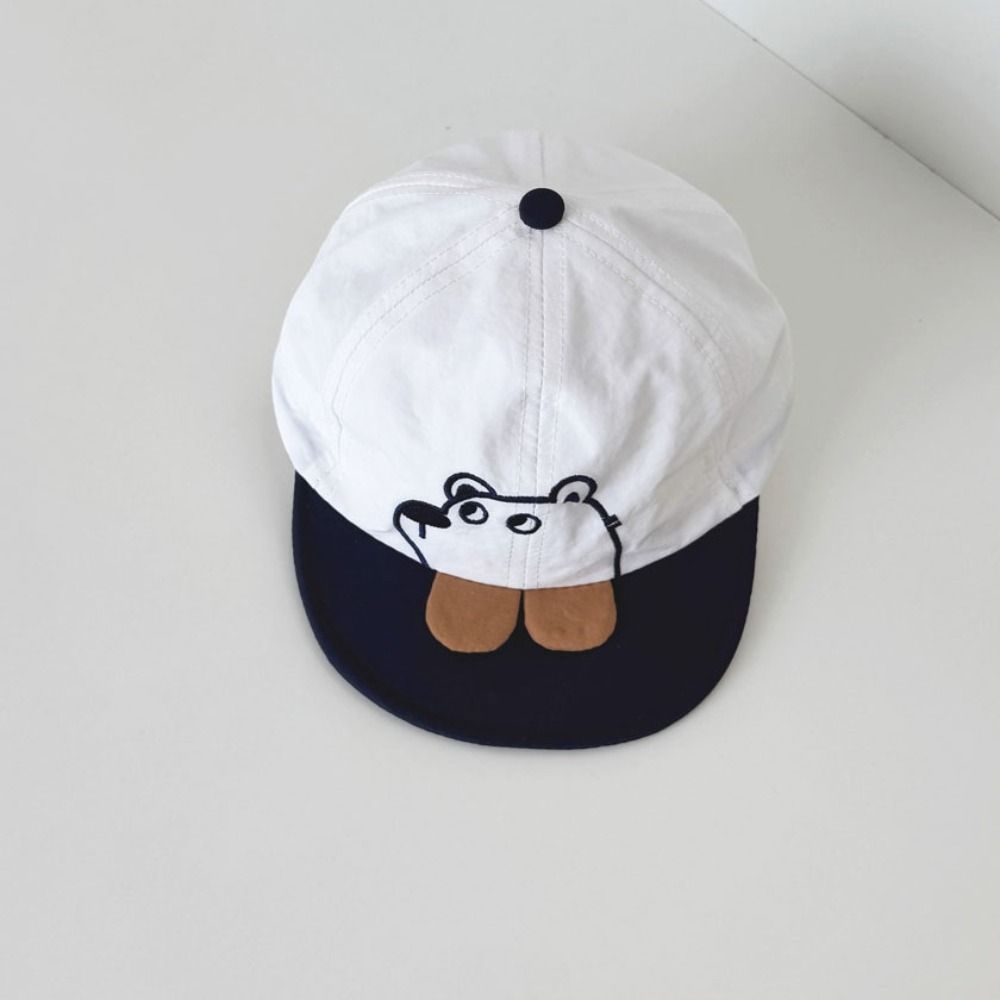 Casual Infant Sun Visor Hat Quick Dry Kids Peaked Caps Spring Cartoon Bear Baby Hat  Boys/girls