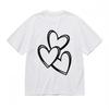 Women's Comfy Breathable Classic T-Shirt Minimalist Heart Design Printed Tee
