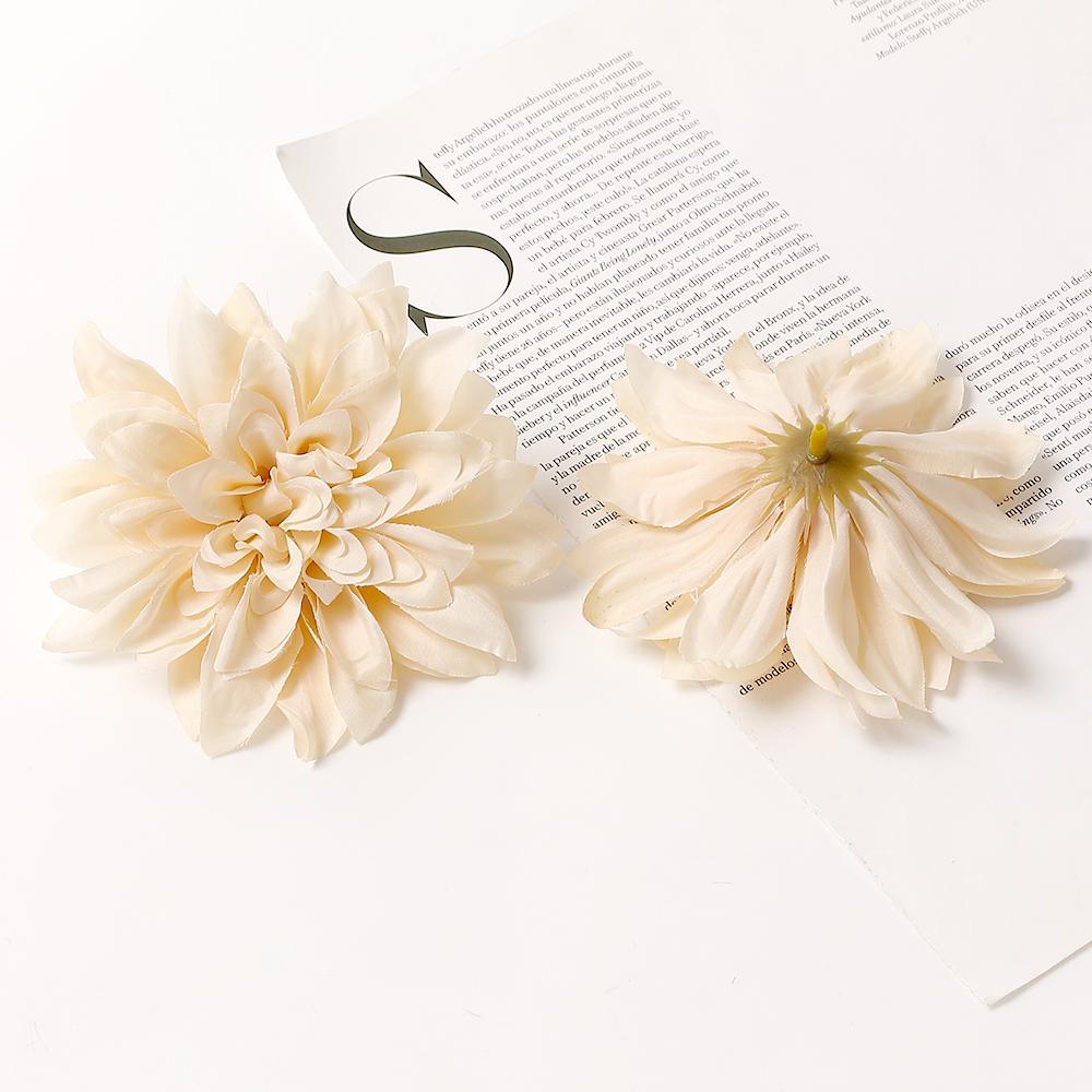 5 шт. Насыпные искусственные головки цветов георгина Рождественское украшение Декор для дома и комнаты Свадебное украшение для стен Искусственные цветы Аксессуары