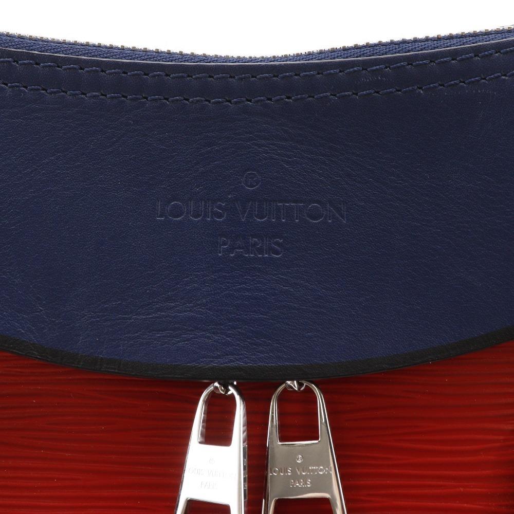 LOUIS VUITTON Tuileries Tote Handbag M53544 2WAYShoulder Red / dark blue Epi Leather Women Used
