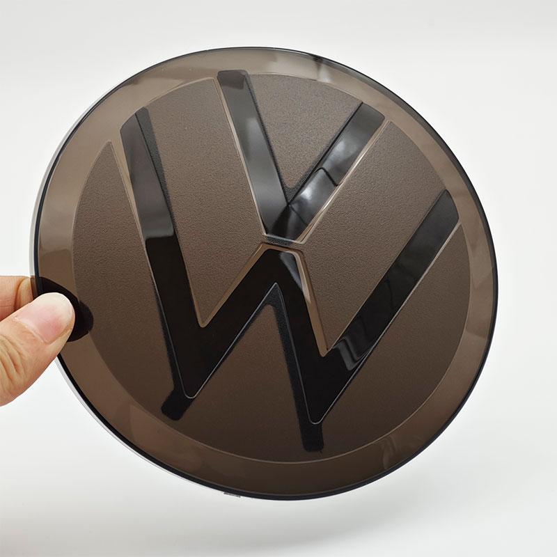 2026 New For VOLKSWAGEN VW VW T-ROC ABS Mirror Black 144mm 113mm Emblem Car Front Grille Logo Rear Trunk Badge For Volkswagen T-