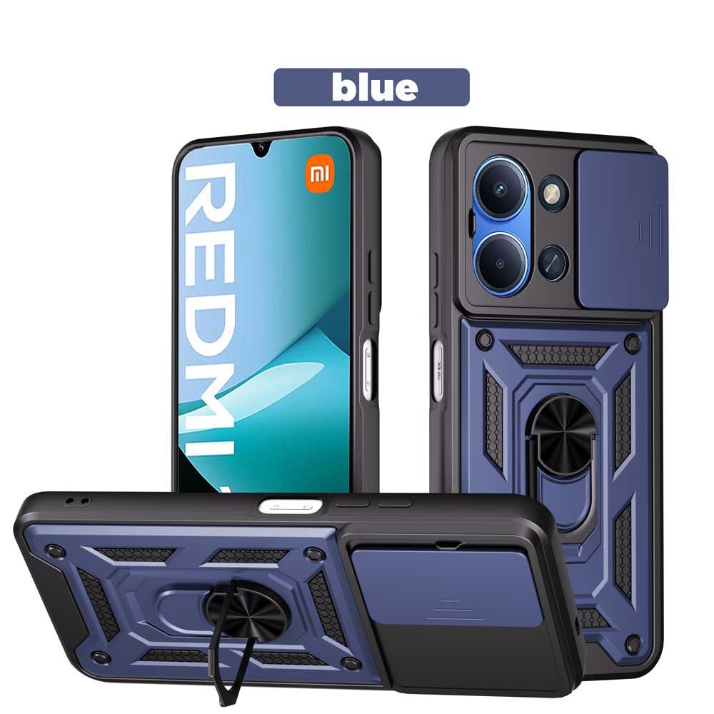 Для Redmi 15C 171MM Глобальная противоударная бронированная крышка с кольцом-держателем для автомобиля Для Redmi 15C 4G 5G Глобальная Защитная крышка с кольцом-держателем для автомобиля