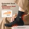 Miiow 3 Pairs 35% Wool Men's Embroidered Terry Wool Socks Autumn Winter Fleece Lined Warm Anti-Cold Floor Socks